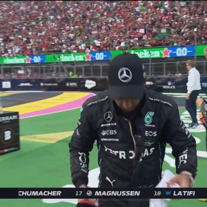 Sergio Perez stops Mexican fans from booing Lewis Hamilton during post-race interview; F1 fans react