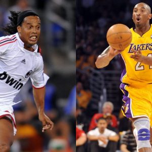 Kobe Bryant and FC Barcelona players' association goes a long way. One time, Ronaldinho showed the Mamba who the future GOAT of soccer!
