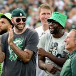 230 lbs Draymond Green, who was recently spotted fighting Jordan Poole, tried his hand in football but failed miserably