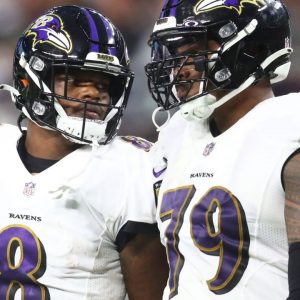 Lamar Jackson and Ronnie Stanley