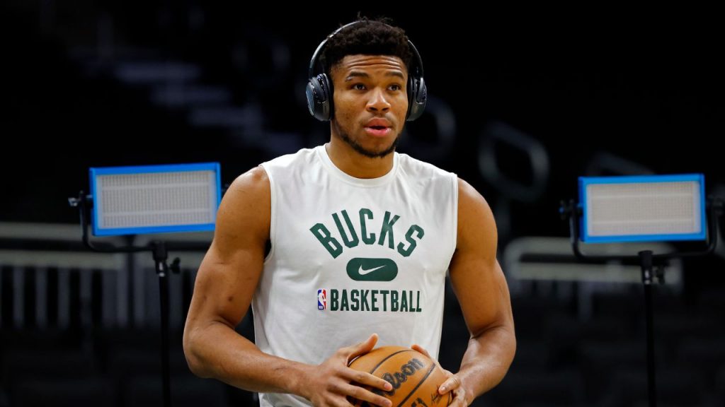 Giannis Antetokounmpo gets a rapturous reception in Abu Dhabi. But he also had time to crack a dad joke in the lift. Old habits die hard. 