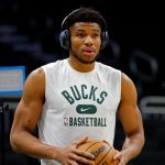 Giannis Antetokounmpo gets a rapturous reception in Abu Dhabi. But he also had time to crack a dad joke in the lift. Old habits die hard. 