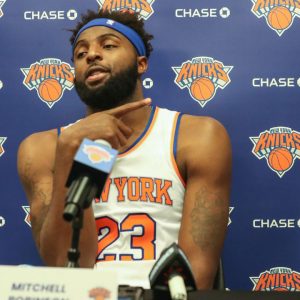 "That's Rude!": Mitchell Robinson Hilariously Teaches Reporter a Lesson, as He Tries to Roast Alec Burks, With Jalen Brunson