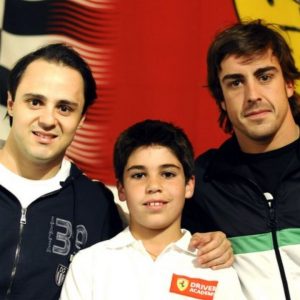 Fernando Alonso raced 11-year-old future teammate Lance Stroll during Ferrari karting championships