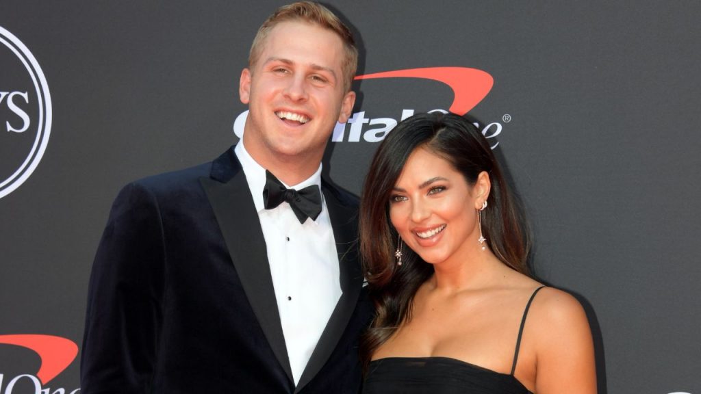 Jared Goff and Christen Harper