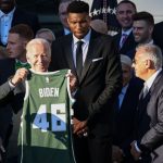 Giannis Antetokounmpo Gifted President Biden $120 Zoom Freak 3s During White House Visit