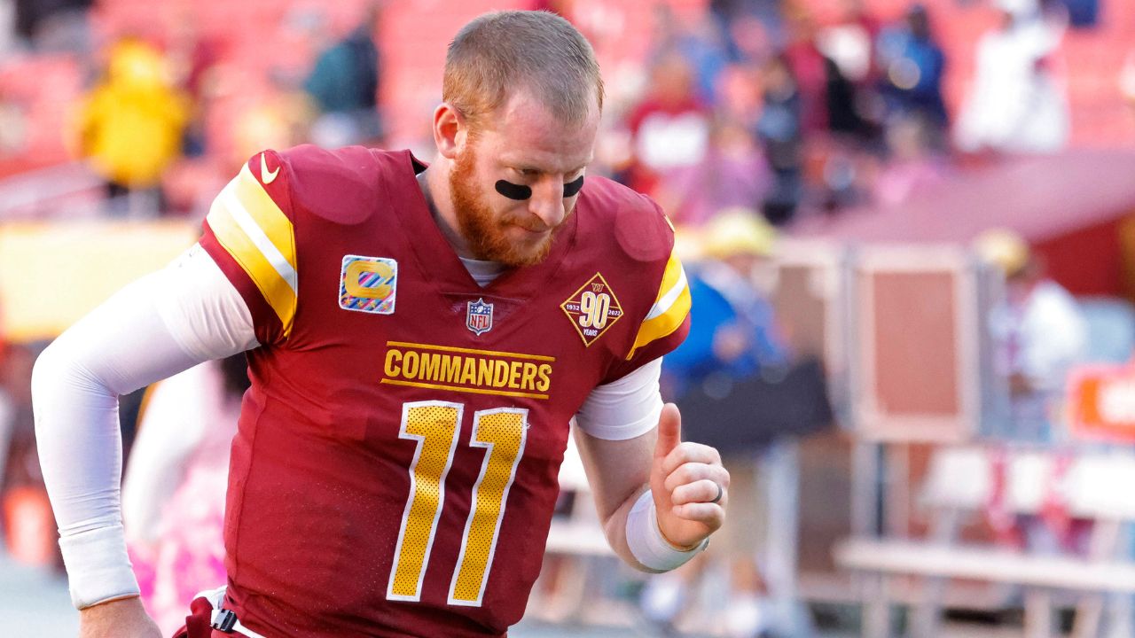 Will Carson Wentz play tonight vs the Bears? Will a biceps injury restrict Commanders starting QB?