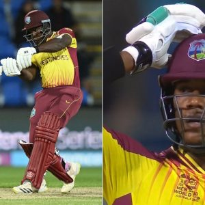 "104 metre into the night sky": Rovman Powell monster six off Blessing Muzarabani flabbergasts Akeal Hosein in Hobart T20I