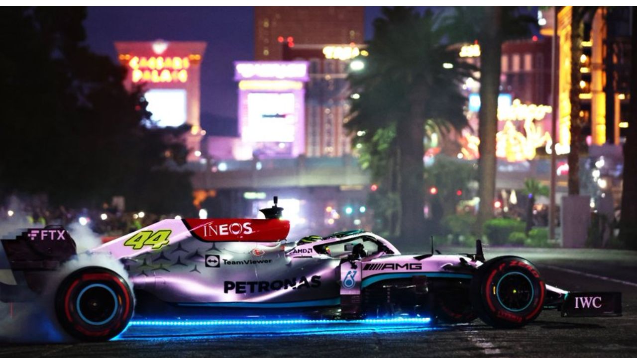 "Surprised to see so many people around the track": 7-time World Champion Lewis Hamilton dazzles fans with donuts during Las Vegas GP launch party