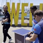 "I'll have that": Kane Williamson grabs T20I trophy in jest during captain's photo shoot with Hardik Pandya