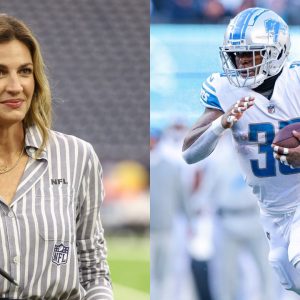 "3 Straight Wins, First Time Since 2017!" Erin Andrews Congratulates Jamaal Williams For 3 Touchdown Effort In Upset Vs. Giants