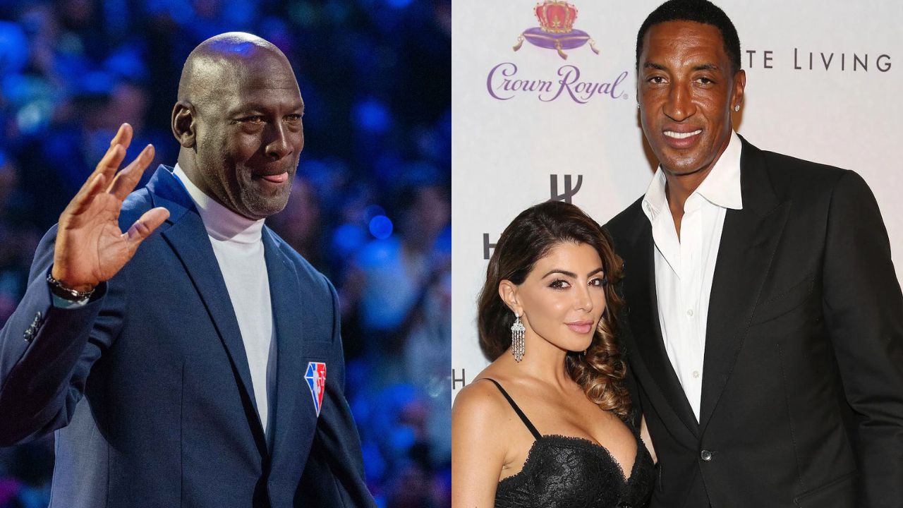 Michael Jordan, Larsa Pippen, and Scottie Pippen