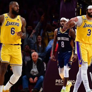 6ft 10" Anthony Davis Falls While Trying To Lift a ‘Floored’ LeBron James vs Spurs in a Hilarious Goof Up