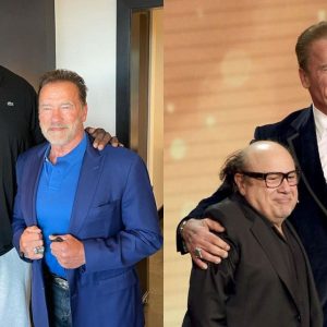 235 lbs Arnold Schwarzenegger Standing Besides 7ft 1" Shaquille O'Neal Draws Hilarious 'Short Jokes' From His Sons