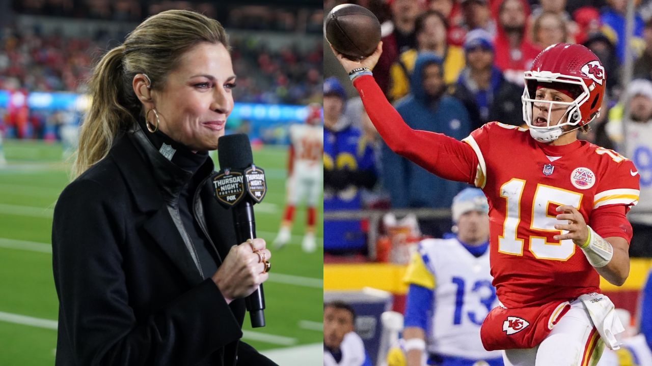 Erin Andrews and Patrick Mahomes