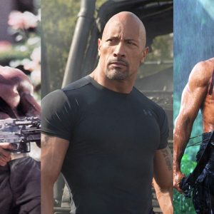 The Rock Sylvester Stallone Arnold Schwarzenegger