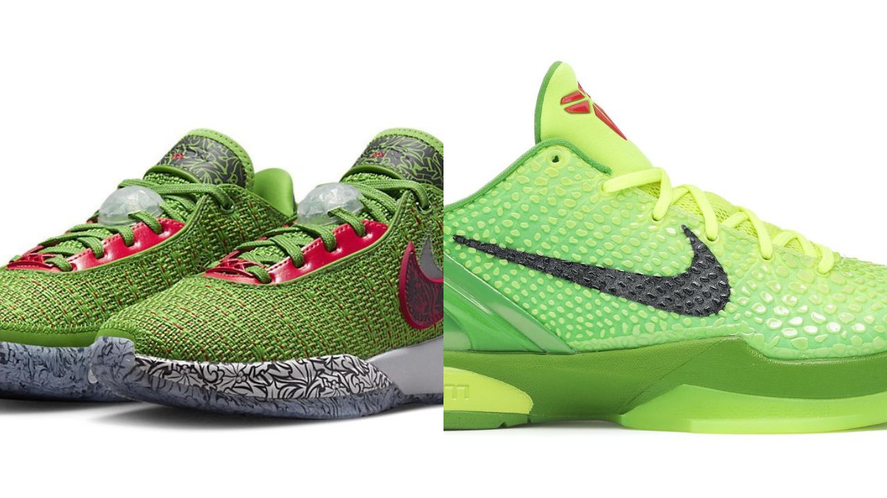 "Uncanny Resemblance to the Kobe Bryant Grinches": NBA Twitter Cannot Stop Likening LeBron James' New Shoe to Laker Legend's Christmas Sneaker