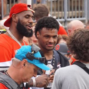 Billionaire LeBron James Shares Clips of Son Bronny's Heated Moments During Game High 17-Point Performance Against St. Joseph High School