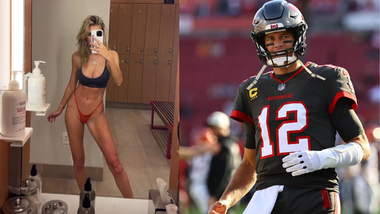 Veronika Rajek and Tom Brady