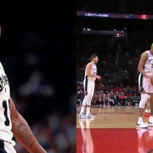 "Fake Dennis Rodman Trying Trick Shots!": NBA Twitter Reacts as Spurs' Jeremy Sochan Shoots One Handed Free Throws Against Rockets