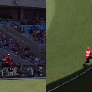 "Not a six, it's a stunning catch": Jake Fraser-McGurk grabs outstanding boundary catch to dismiss Shadab Khan in BBL 12