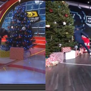 "The Sequel We Deserved": NBA Twitter Reacts to Kenny Smith Shoving 7-Foot Shaquille O'Neal Into a Christmas Tree Yet Again