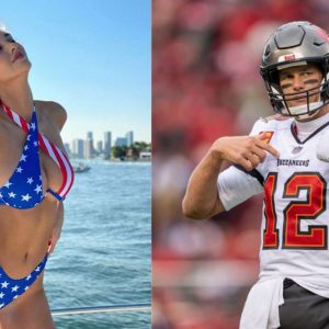 Veronika Rajek and Tom Brady