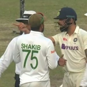 Virat Kohli and Taijul Islam fight: Virat Kohli involved in animated discussion with Shakib Al Hasan after getting out in Mirpur Test