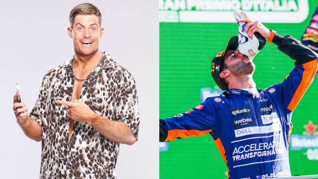 WWE NXT superstar Grayson Waller imitates Daniel Ricciardo's iconic 'shoey' celebration