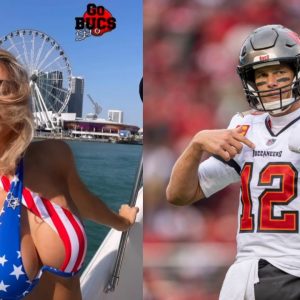 Veronika Rajek and Tom Brady