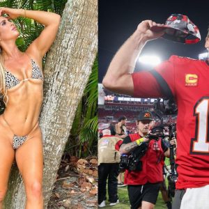 Karin Hart and Tom Brady