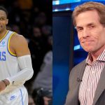 Russell Westbrook and Skip Bayless. Credits: USA Today Sports