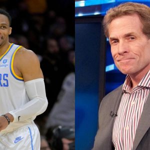 Russell Westbrook and Skip Bayless. Credits: USA Today Sports