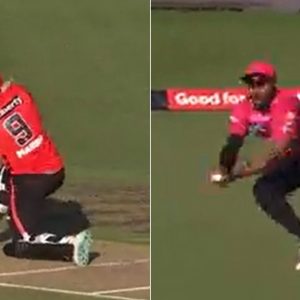 "AIR JORDAN": Chris Jordan pulls off a stunning catch to dismiss Shaun Marsh in REN vs SIX BBL 12 match