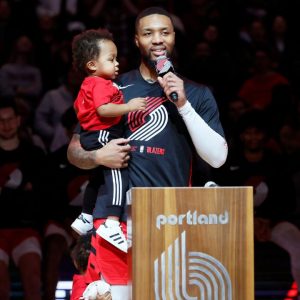 "That's where daddy shoots from": Damian Lillard Points Out His Incredible Range to son Damian Jr On Tribute Night