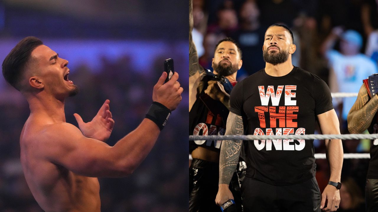 Austin Theory Roman Reigns