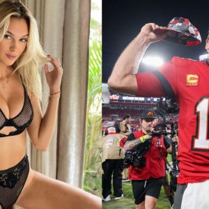 Veronika Rajek and Tom Brady