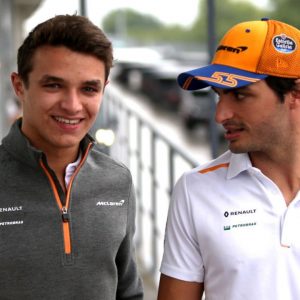 Lando Norris received a wholesome hug from Carlos Sainz Jr after his first-ever F1 podium in Austria