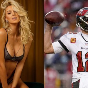 Veronika Rajek and Tom Brady