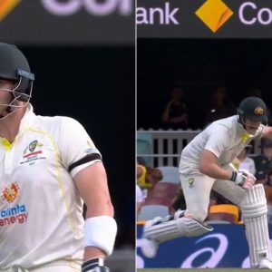 "Have some of that, Smudge": Steve Smith motivates himself after Anrich Nortje delivery hits midriff at Gabba