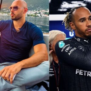 Andrew Tate ignores Lewis Hamilton and Max Verstappen passing him in Abu Dhabi