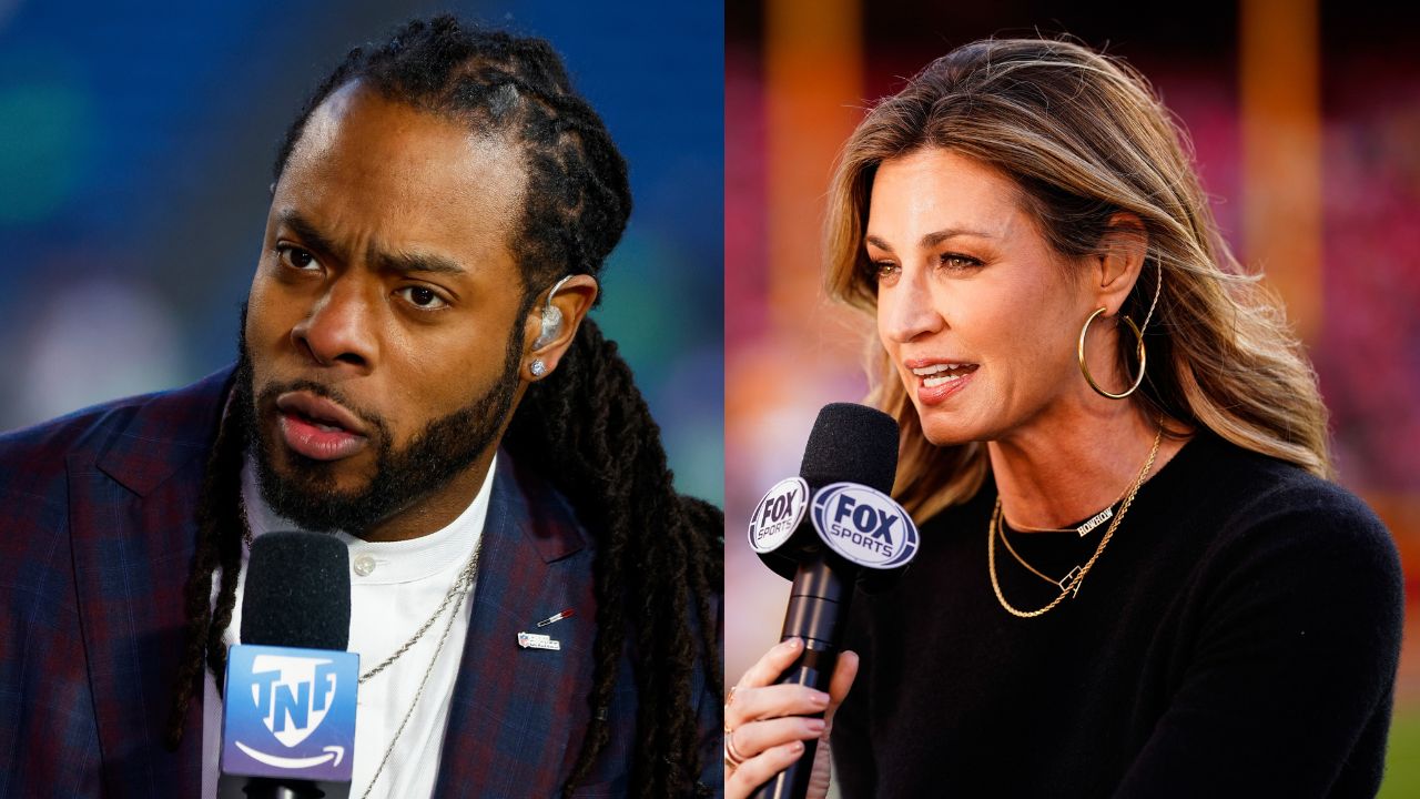 Richard Sherman and Erin Andrews
