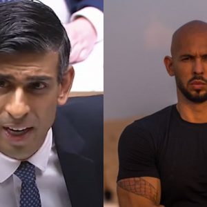 Rishi Sunak and Andrew Tate