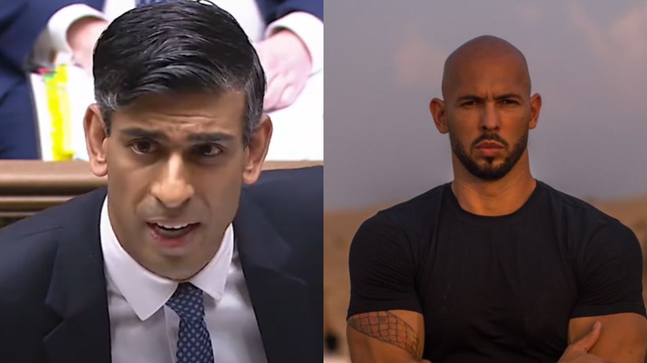 Rishi Sunak and Andrew Tate