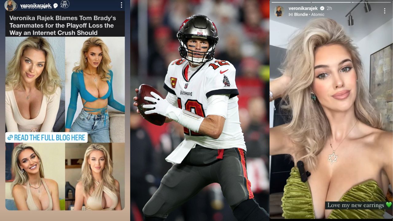 Veronika Rajek and Tom Brady