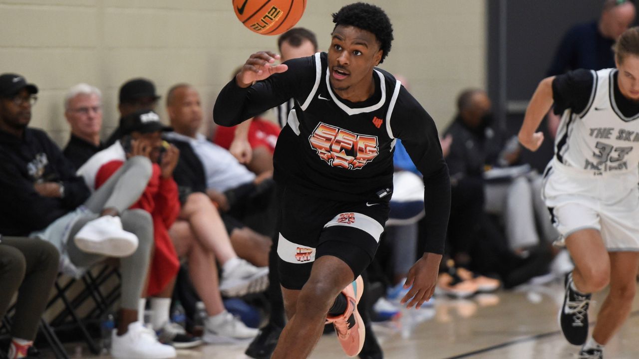 Prior To His Nike NIL Deal, Bronny James Hilariously Posterized A Random Child In Their Own Driveway Mini-Hoop
