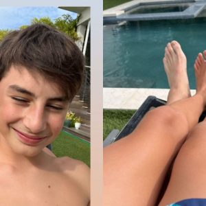 Tom Brady with his son Jack Brady