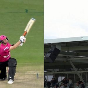 "Take that, it's on the roof": Steve Smith's mammoth six off Tim David lands at Blundstone Arena roof in BBL 12