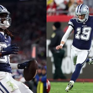 Brett Maher and CeeDee Lamb