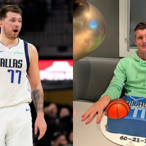 Luka Doncic's Real Madrid Connection, has German Soccer Legend Worth $42 Million Cutting Cakes with Maverick Star's Jersey! 